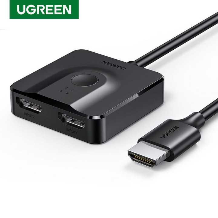 UGREEN%202%20Port%20HDMI%20Switch%204K%2060Hz%20Switcher%20Splitter%20Bi-Direction%201x2/2x1%20Adapter%20HDMI%20Switcher%20with%203.3FT%20HDMI%20Cable%20for%20Switch%20Xbox%20PS4%20Monitor%20TV%20Box%201m%20HDMI%20Cable%20-%20Image%202