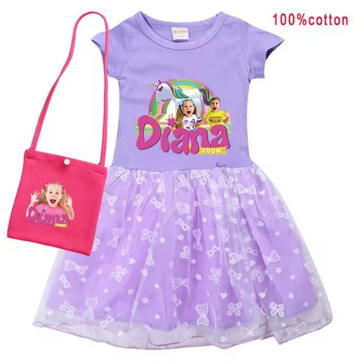 Diana%20and%20Roma%20Show%20Clothes%20Baby%20Girls%20Casual%20Dresses%20Kids%20Cartoon%20Clothes%20Children%20Short%20Sleeve%20Wedding%20Dress%20with%20Small%20Bag%20-%20Image%206
