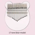 Kalimba 17 Keys Thumb Piano, Clear Transparent Acrylic Finger Piano Instrument. 