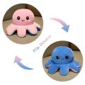 Two-sided octopus doll plush toy double-sided flip face small octopus flip octopus doll girl. 
