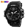 SKMEI Men Watch Sports Chronograph Dual Display Alarm 50M Men Waterproof EL Light Watch 1155B. 