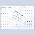 100 Days Countdown Annual Plan Calendar Learning Schedule Periodic Planner Table For Kids Study Planning. 