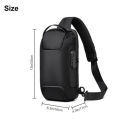 Men's Anti-theft Crossbody Bag Sling Backpack Oxford cloth Waterproof USB Port. 