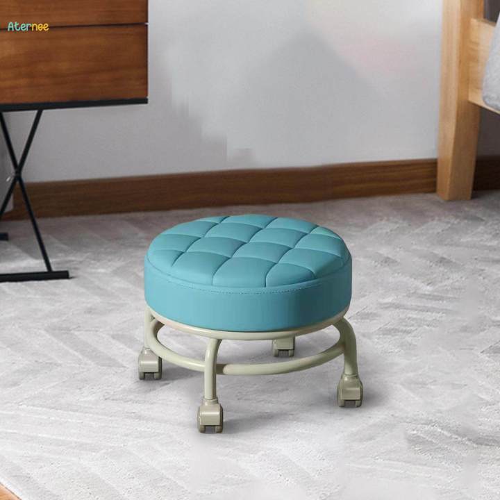 Rolling%20Stools%20with%20Wheels%20360%C2%B0%20Rotating%20Housework%20Stool%20PU%20Leather%20Seat%20Padded%20Shoe%20Changing%20Stool%20-%20Image%209