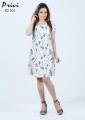 Privi Women's Fashion Printed Dress Casual Long Sleeve Midi Dress. 