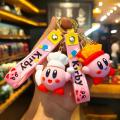 New Cartoon Waddle Dee Doo Game Sweet Pink Kirby Anime Pendant Kabi Keychain Children Birthday Gifts Women Car Bag Key Chain Girls. 