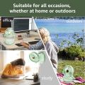 FOLDABLE DESK FAN WITH LIGHT Portable Desk Fan  Automatically Shake the Head, Folding, for Home,Bedroom,Kitchen,Office,Outdoor,Small Camping Travel Table Fan. 