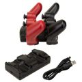 2-in-1 PS3 USB Dual Charger Charging Stand Dock Charger Station for Playstation PS3 / PS3move Wireless Controller. 