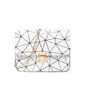 Women Geometric Crossbody Bag, Trendy Shoulder Bag Travel Satchel with Chain Strap. 