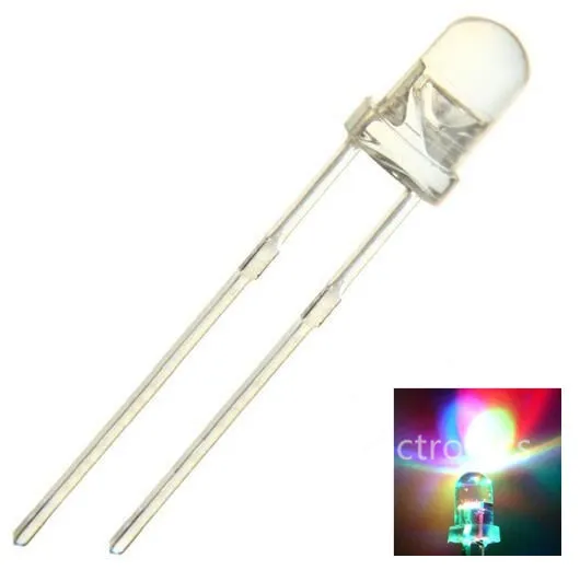 【UrbanNomad】10pcs 5mm Slow RGB Flash Red Green Blue Rainbow Multi Color ...