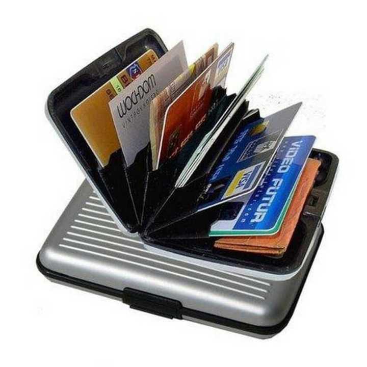 Waterproof ATM Card Business ID Card Holder Credit Card and Debit Card Wallet Holder Aluminum Security Wallet