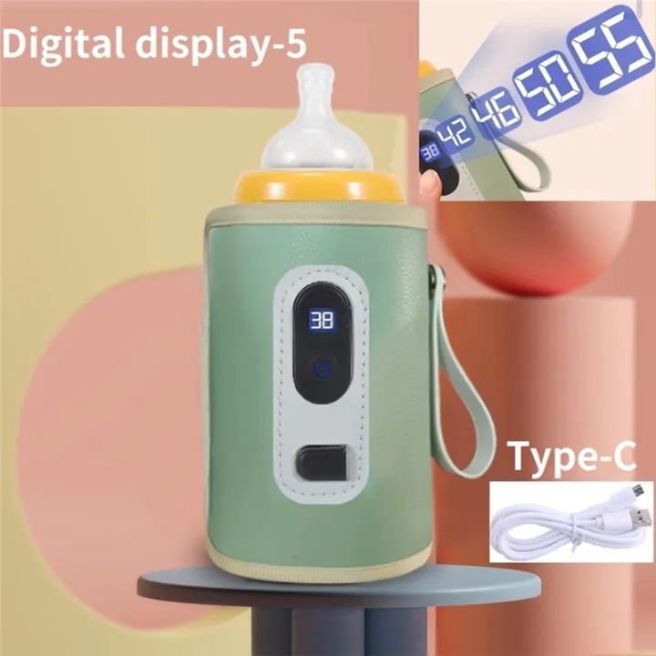 USB%20Milk%20Water%20Warmer%20Travel%20Stroller%20Insulated%20Bag%20Digital%20Display%20Nursing%20Bottle%20Heater%20for%20Outdoor%20Winter%20-Green%20-%20Image%204