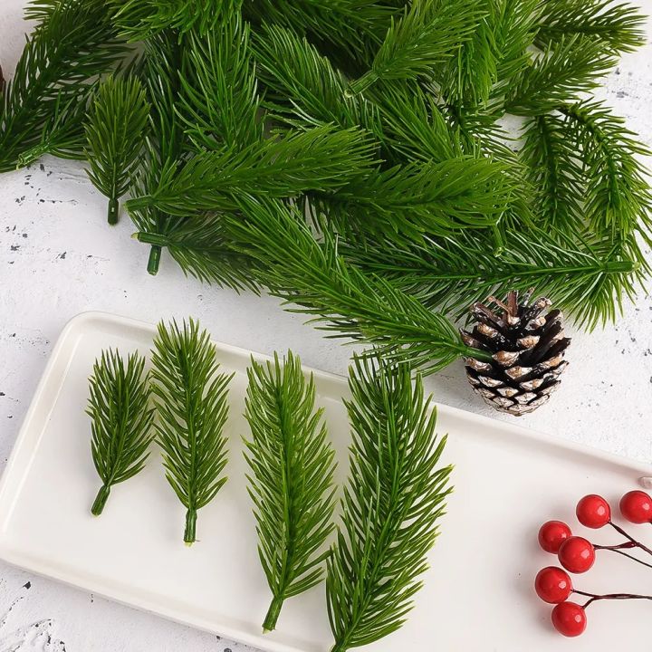 10pcs%20Artificial%20Pine%20Needle%20Plants%20Plastic%20Christmas%20Tree%20DIY%20Green%20Snow%20Pine%20Branches%20for%20Wedding%20Home%20Decor%20Flower%20Wreath%20Wholesale%20-%20Image%202