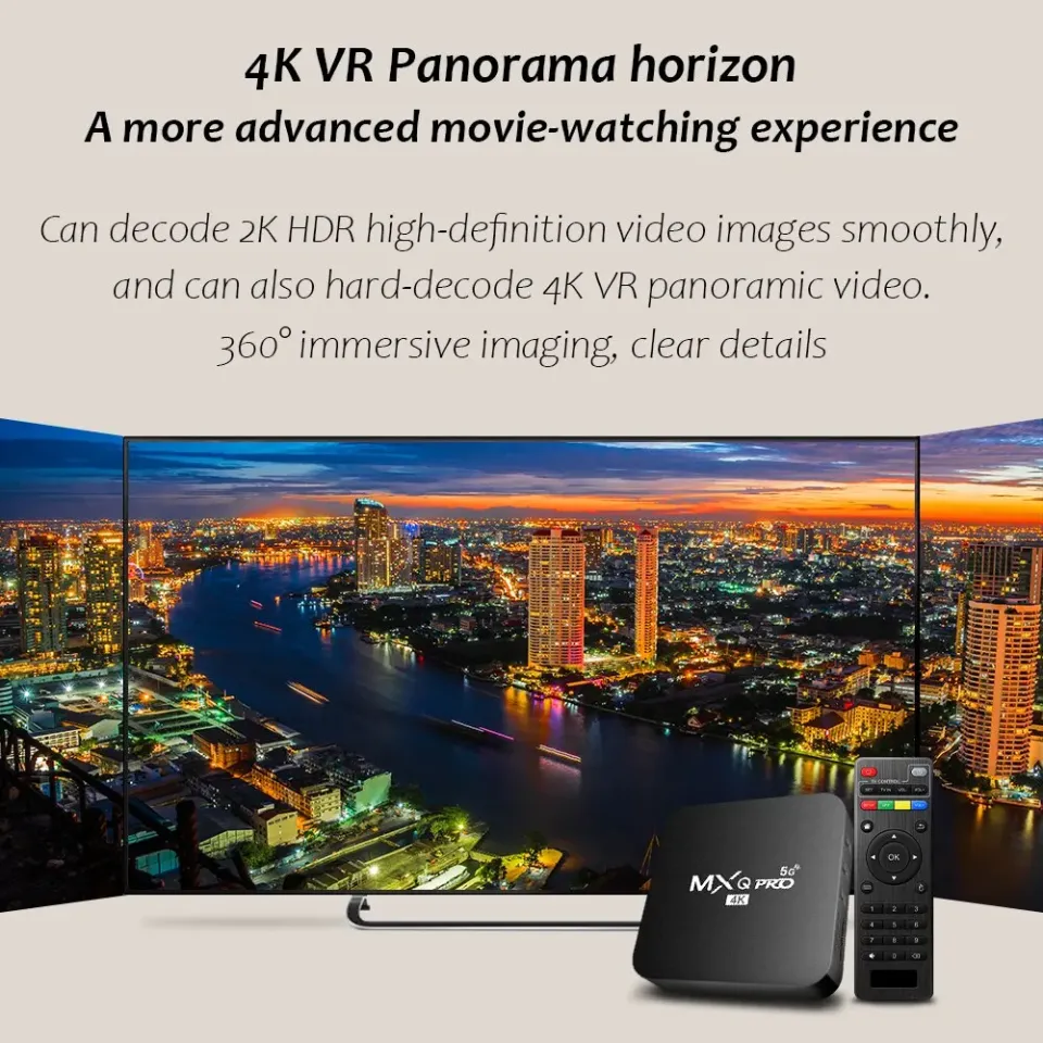 Android Smart 8GB 64GB TV Box MXQ-PRO, 4K Ultra HD Home Theater