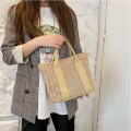 Handcrafted design Wicker handbag Versatile Eco-friendly Bohemian style Beach straw bag Lightweight Natural material Rattan basket bag for Beach vacation Poolside accessory Summer Picnic Casual outing. 