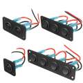 【2】 1/2/3/4 Gang Dash Rocker Toggle Switch Panel Waterproof Parts LED for RV Yacht Car Marine Boat 12V. 