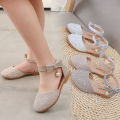 Women's Shoes2023Spring and Summer New Princess Shoes Girls' Sandals Middle and Big Children's Closed Toe Fashion Children's Crystal Shoes Soft Bottom. 