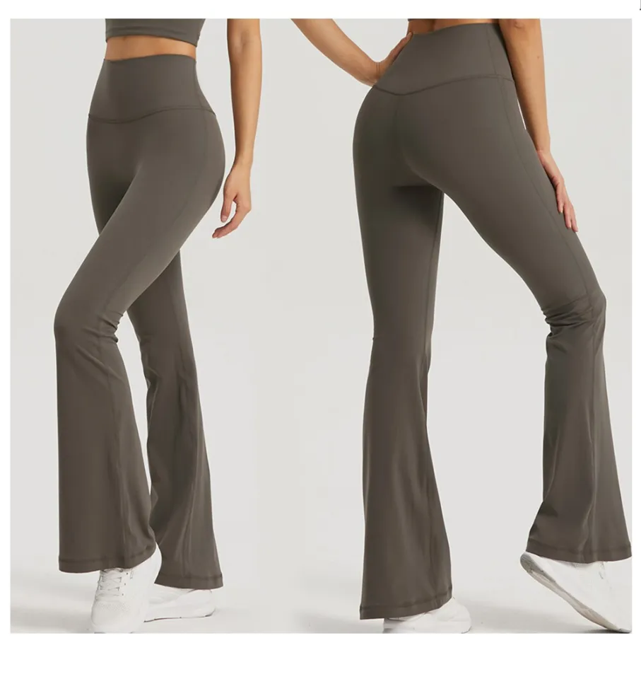 OzalCtree Women Wide leg Pants Gym Ladies Loose Pants High Waist Hip Slim Bell Bottoms Gym Dance Flared Wide Leg Trousers Yoga Leggings Daraz.lk