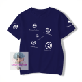 BTS BT21 Logo Tshirt KPOP Logo Branded T shirt Crew Round Neck Tshirts T-shirt. 