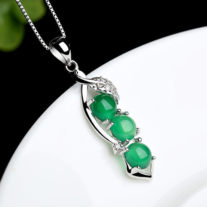 Natural Green Emerald Topaz Pendants 925 Silver 45cm Necklace Jade Bizuteria for Women Silver 925 Jewelry Joya Gemstone Pendants