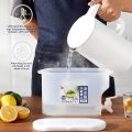 3.5L Cold Kettle with Faucet – Refrigerator Drink Dispenser for Lemonade, Juice, Iced Tea, Water & Beverages – Clear Plastic Jug with Lid. 
