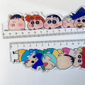 Feliotropei Cartoon ruler Crayon Shin-chan ruler super popular Little Red Book girl student measurement and painting high-looking ruler. 