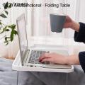 Folding Laptop Table Folding Laptop Table Non-slip Legs High Stability Strong Load-bearing Portable Collapsible Bed Table with Cup Holder for Students Laptop Desk. 