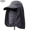 EsoGoal Summer Sun Hat Protection Caps Flap 360°Outdoor Fishing Hats With Removable Neck Face Flap Cover, UPF 50+ For Men And Women. 
