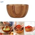 Premium Natural Wooden Salad Bowl Household Kitchen Restaurant Utensils Mixing Fruit Serving Bowls. 