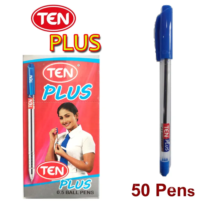 Ball point pen Blue TEN PLUS