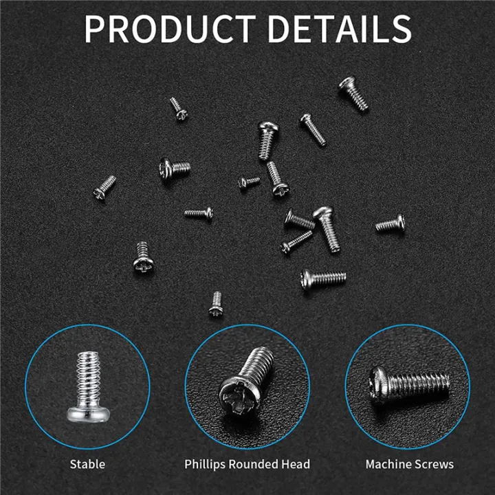 800%20Pc%20Tiny%20Screws%20for%20Electronics,%20Small%20Mini%20Pan%20Head%20Machine%20Screws%20Kit%20for%20Eyeglasses%20Watches%20Clocks%20Repair%20Replacement%20Spare%20Parts%20Accessories%20-%20Image%202