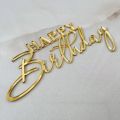 Cake & Cupcake Toppers1/5 s Happy Birthday Cake Topper Acrylic Gold Dessert Cu ake Topper for Baby Birthday Party Simple Style Cake DecorationsParty Supplies. 