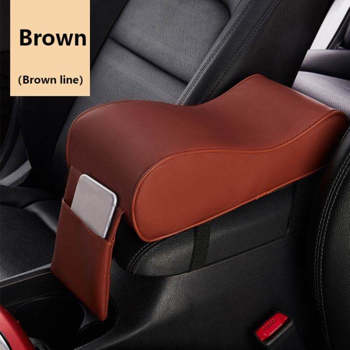 【D】 Car Foam Armrest Cushion Center Console Armrest Pillow Phone Holder Storage Bag, Car Armrest Box Mat Pad