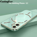 For Nothing Phone 2 Case Soft Silicone Plating Electroplate Emerald Green Shining Clear for NothingPhone 2 Back Cover Cases. 