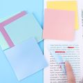 50 Sheets Color Transparent Sticky Note Self Adhesive Stickers Waterproof Memo Paper School Student Office Stationery. 