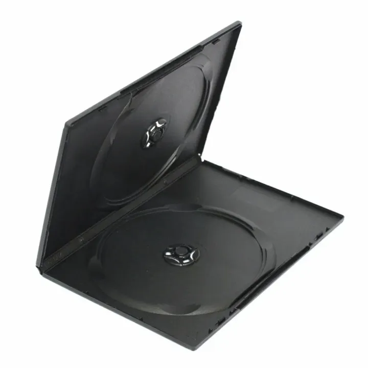 Double%202-Disc%20CD%20DVD%20Cases%20in%2014mm%20Standard%20Thickness%20with%20Side-by-Side%20Hubs%20in%20Black%20-%20Image%203