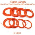 4Mm 15 Meter Orange Guide Device Nylon Electric Cable Push Pullers Duct Snake Rodder Fish Tape Wire. 