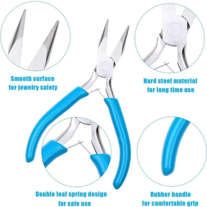 (VDZI)%204%20Pcs%20Jewelry%20Making%20Tools%20Kit%20Jewelry%20Pliers%20with%20Needle%20Nose%20Pliers%20for%20Crafts%20Wire%20Wrapping%20Jewelry%20Making%20Supplies%20-%20Image%203