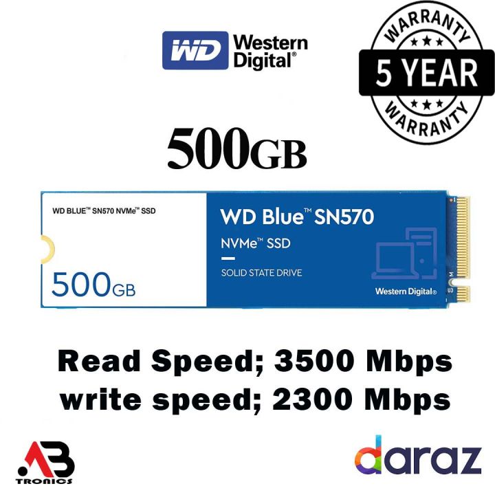 ssd%20card%20500gb%20nvmE%20SSD%20WD%20Blue%20SN570%20Up%20to%203,500%20MB/s,Gen3%20x4%20PCIe%208Gb/s,%20M.2%202280,%20-%20Image%202