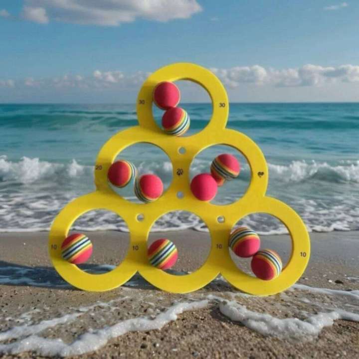 Durable EVA Floating Table, Triangular Relante Scoring Rings Set with ...