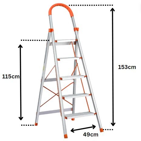 Multipurpose%205%20Step%20Aluminum%20Ladder,%20Orange%20Color%20Highly%20Durable%20Foldable%20Ladder,%20With%20Non%20Slip%20Foot%20Pads%20-%20Image%208