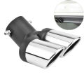 Car Universal 63mm Stainless Steel Dual Outlet Exhaust Pipe. 