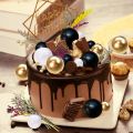 25pcs Black Gold Bubbles Balls Cake Topper Foam Balls Cake Topper Wedding Birthday Party Baby Shower Cake dessert Decoration. 