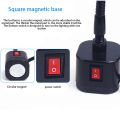 LED Work Light Magnetic Base Flexible Gooseneck Lamp 220V 5W for Lathe Milling Drill Press Industrial Lighting, Eu Plug. 