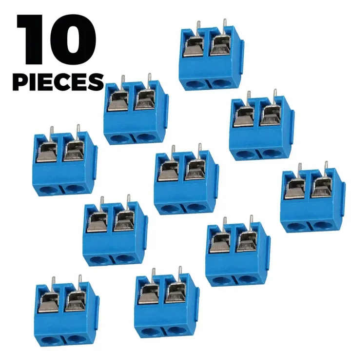 10Pcs%20(Pieces)%205mm%20Pitch%202%20Pin%20%20PCB%20Mount%20Screw%20Terminal%20Block%20Connector%20for%20Arduino%20-%20Image%202