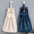 YUBAGUANB Handkerchief Supplies Wall Mounted Embroidery Quick-drying Plush Soft Kitchen Bathroom Use Hanging Fabric Microfiber Hand Dry Towel Cartoon Hand Towel. 