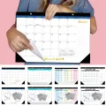 Monthly Calendar with Notes Section 365 Day Countdown Desktop Calendar Multifunctional Durable English Calendar 2024-2025 for Desk less Than 2024 Calendar Wall. 