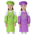 Kids Kitchen Baking Bib Pinafore Child Polyester Apron Painting Eating Clothes Smock Chef Hat Print Name NOT Free. 