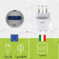 European Eu Plug To Italy Standard Power Adapter Socket 10A Travel Converter AC 110~250V Power Plug. 