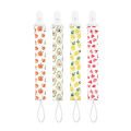 4pcs/pack Baby Pacifier Clip Pacifier Holders Washable with Beautiful Patterns for Baby Boys Girls. 